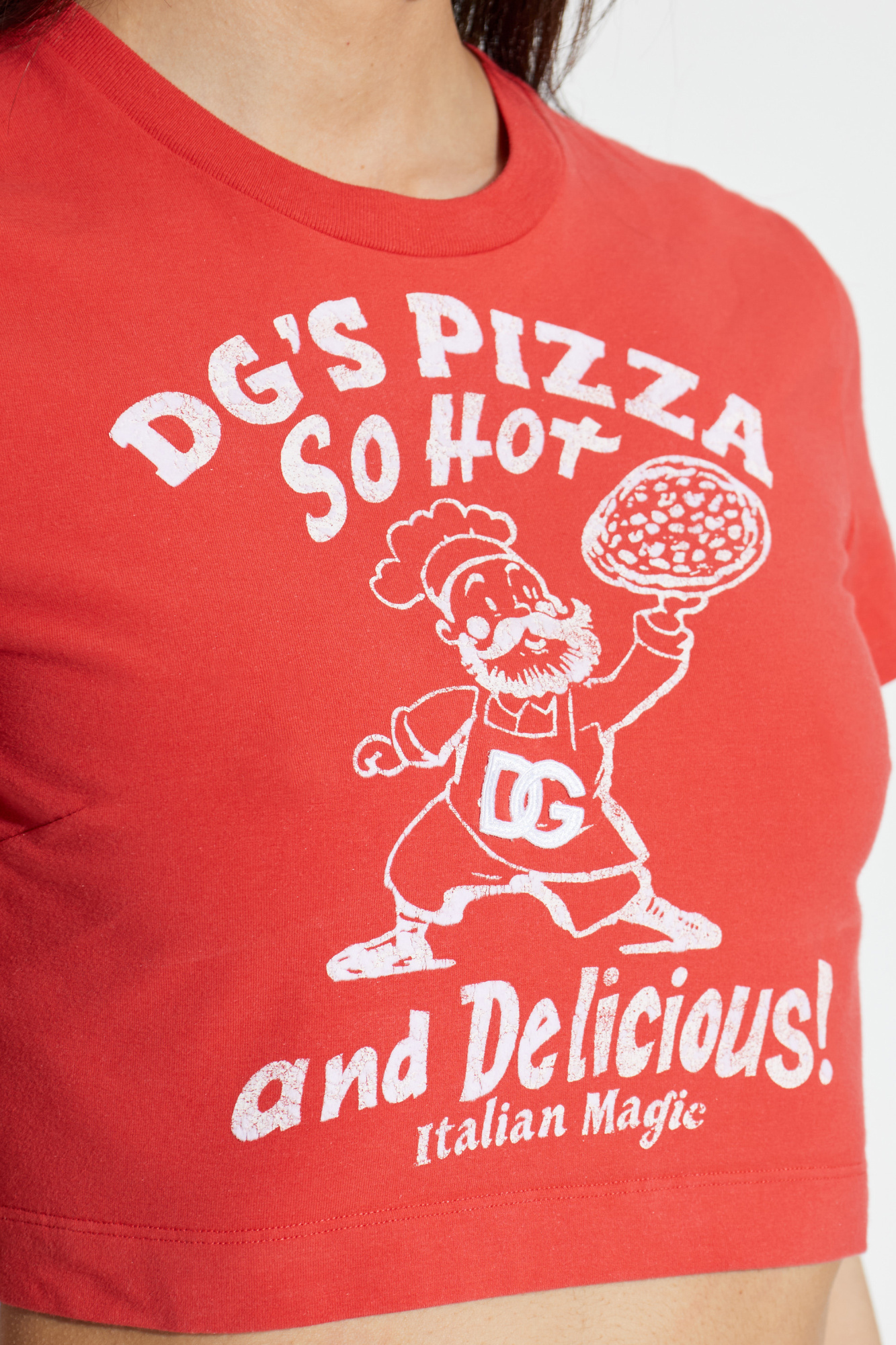 希少✨DOLCE & GABBANA ホワイトバード ピケ ポロTシャツ 50 希少 DOLCE&GABBANA ドルガバ DG 半袖 Tシャツ レディース (Dolce